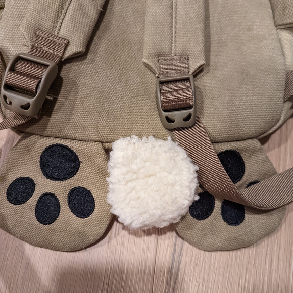 L. L. Bean Kids Beige Bear Backpack - Picture 2 of 11